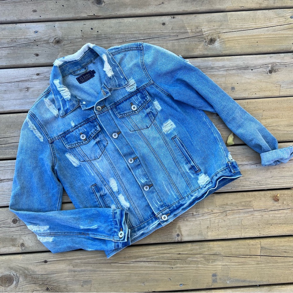 Ci Sono | Distressed Jean Jacket - Picture 1 of 4